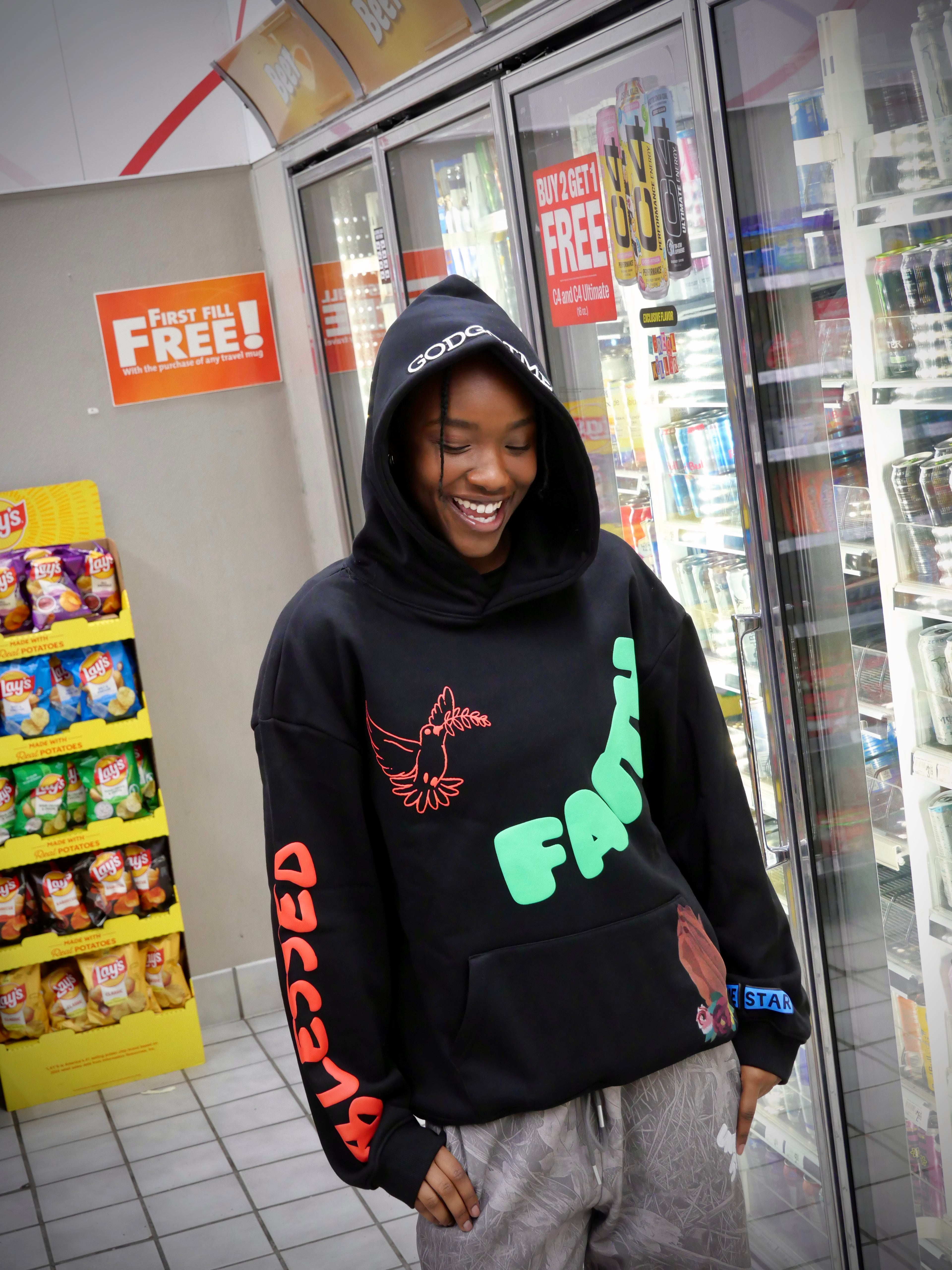 Unique star FAITH hoodie